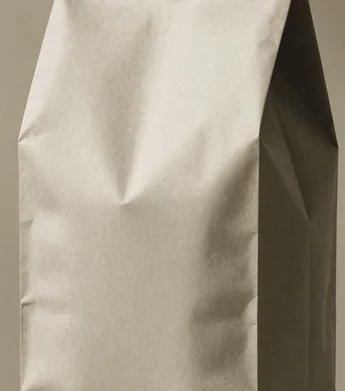 Pale cream paper coffee bag, First Light light roast